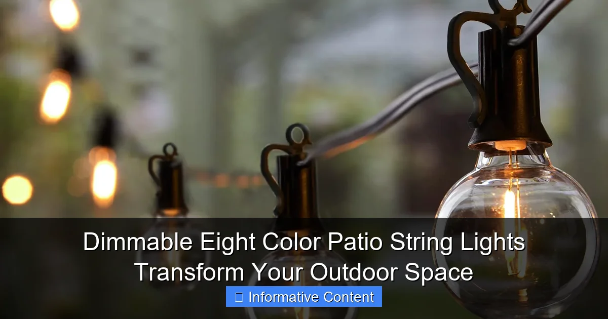 Dimmable Eight Color Patio String Lights Transform Your Outdoor Space