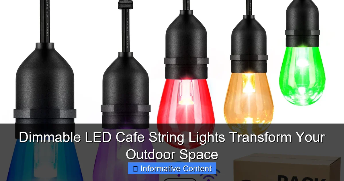 Dimmable LED Cafe String Lights Transform Your Outdoor Space
