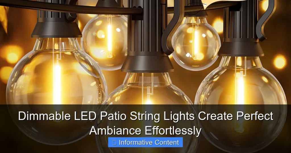 Dimmable LED Patio String Lights Create Perfect Ambiance Effortlessly