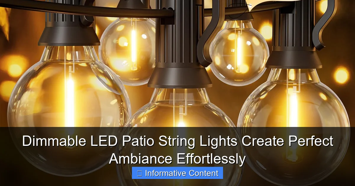 Dimmable LED Patio String Lights Create Perfect Ambiance Effortlessly