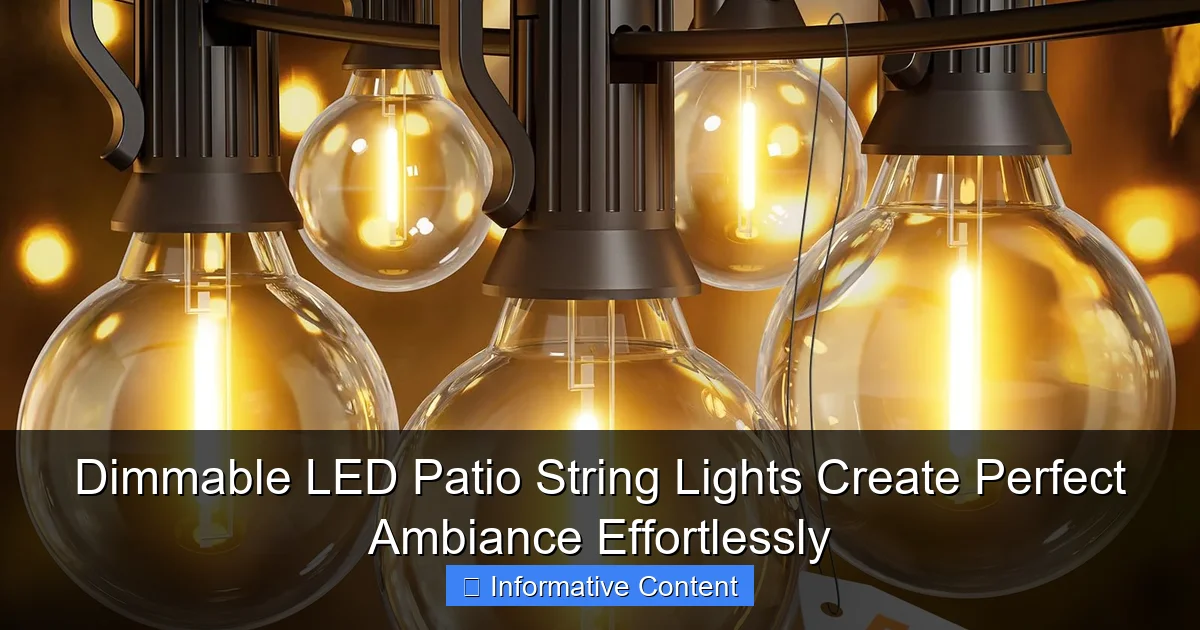 Dimmable LED Patio String Lights Create Perfect Ambiance Effortlessly