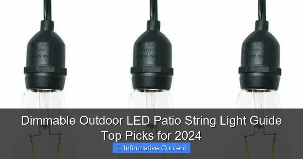 Dimmable Outdoor LED Patio String Light Guide Top Picks for 2024
