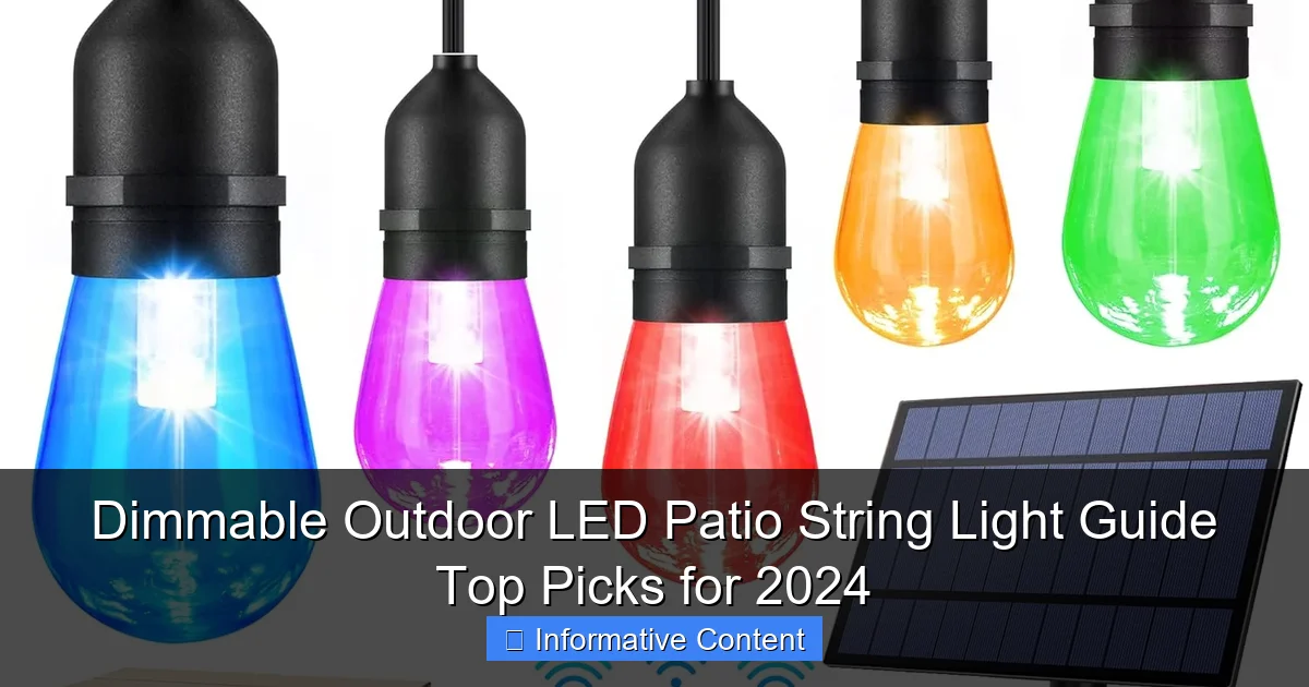 Dimmable Outdoor LED Patio String Light Guide Top Picks for 2024