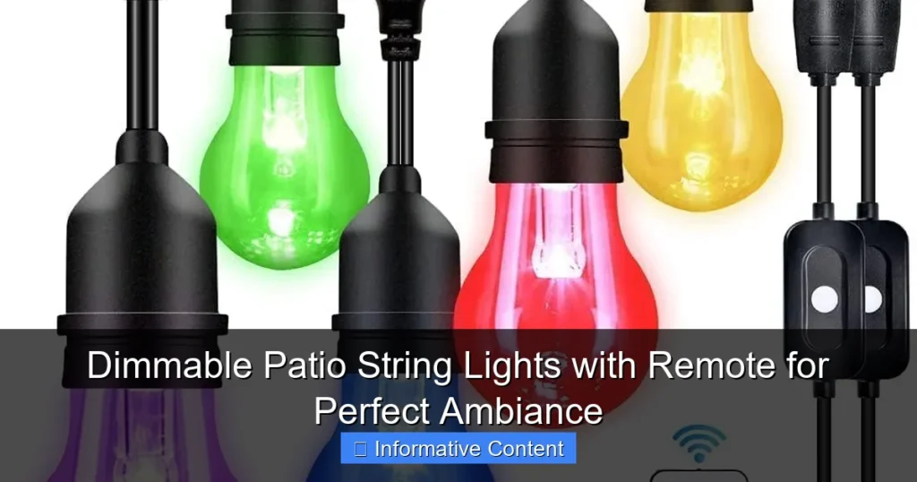 Dimmable Patio String Lights with Remote for Perfect Ambiance