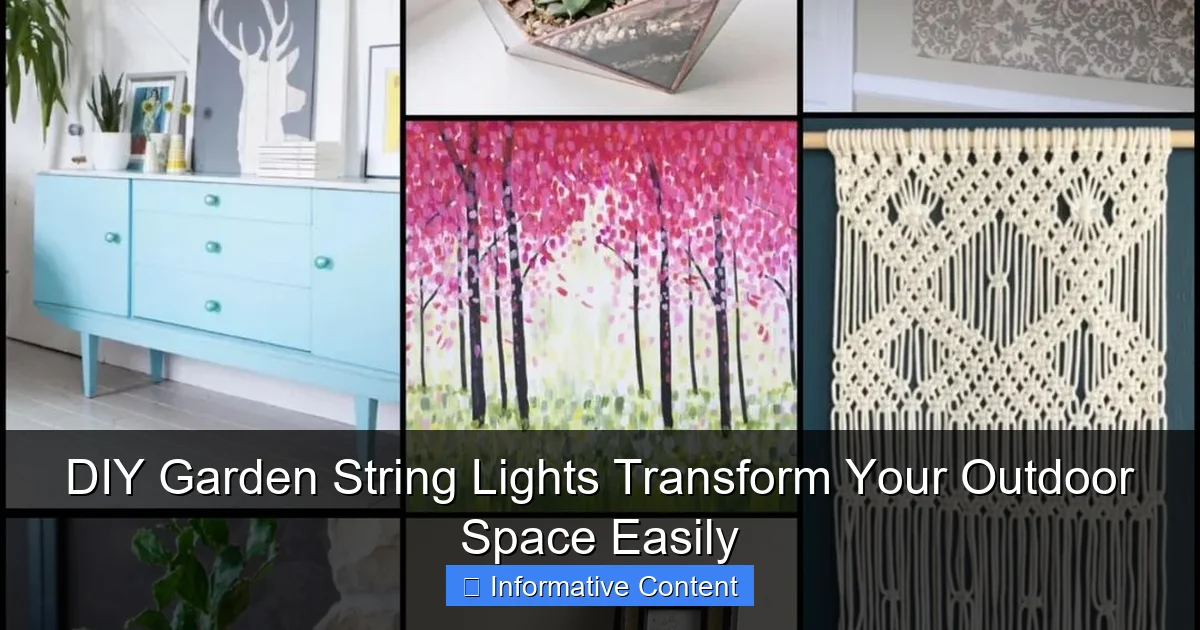 DIY Garden String Lights Transform Your Outdoor Space Easily