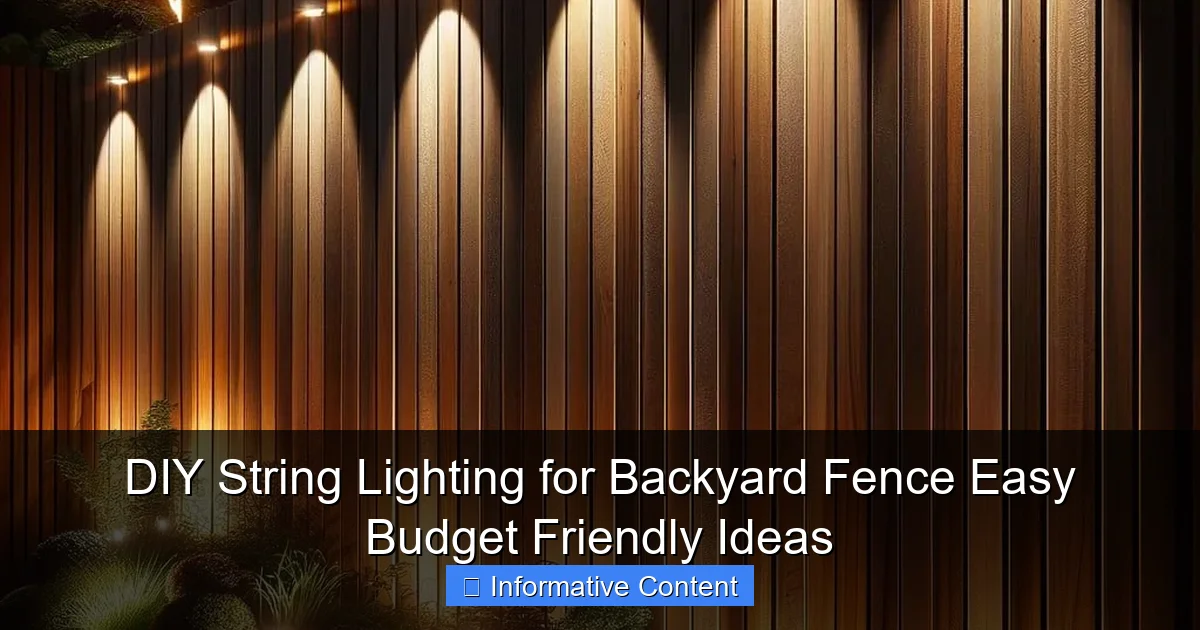 DIY String Lighting for Backyard Fence Easy Budget Friendly Ideas