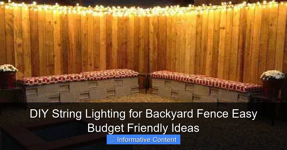DIY String Lighting for Backyard Fence Easy Budget Friendly Ideas