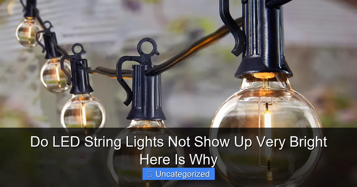 Do LED String Lights Not Show Up Very Bright Here Is Why