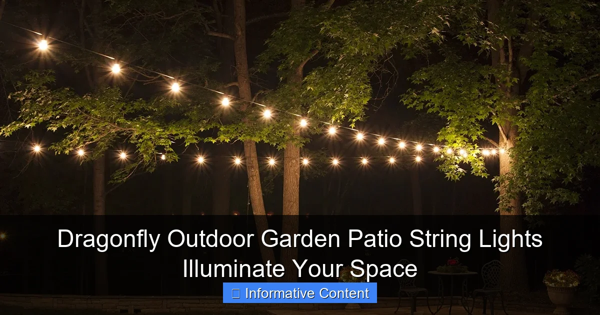 Dragonfly Outdoor Garden Patio String Lights Illuminate Your Space