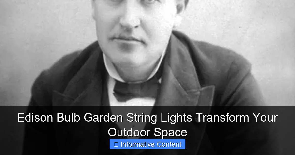 Edison Bulb Garden String Lights Transform Your Outdoor Space