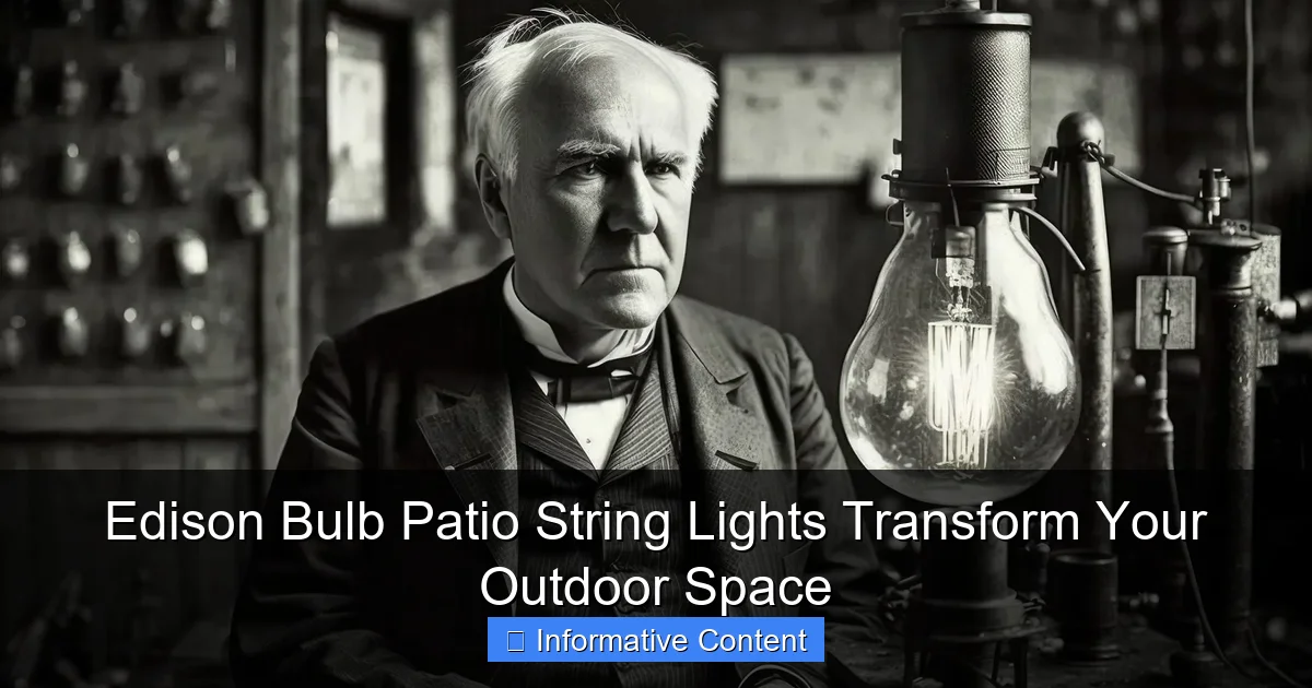 Edison Bulb Patio String Lights Transform Your Outdoor Space