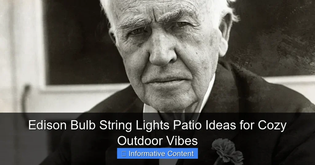 Edison Bulb String Lights Patio Ideas for Cozy Outdoor Vibes
