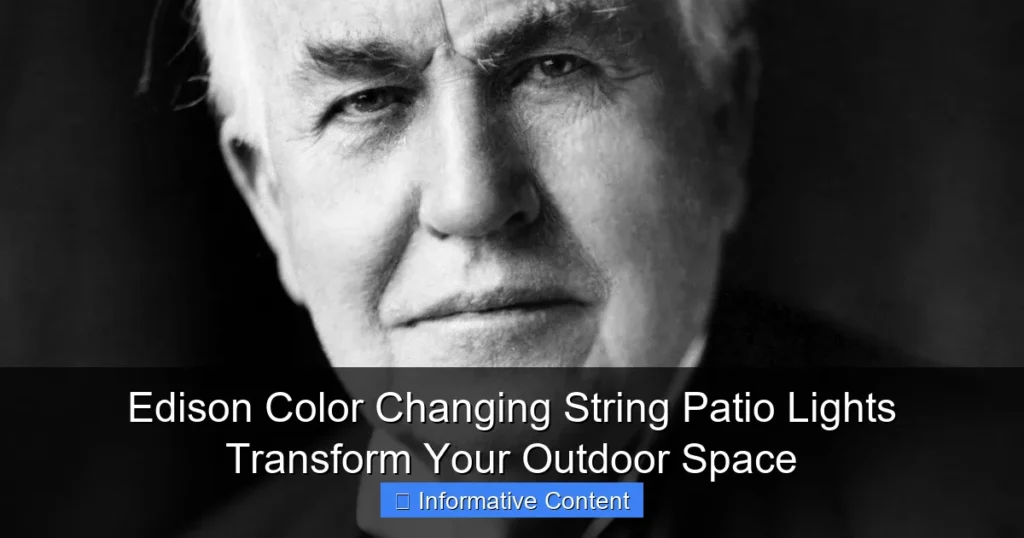 Edison Color Changing String Patio Lights Transform Your Outdoor Space