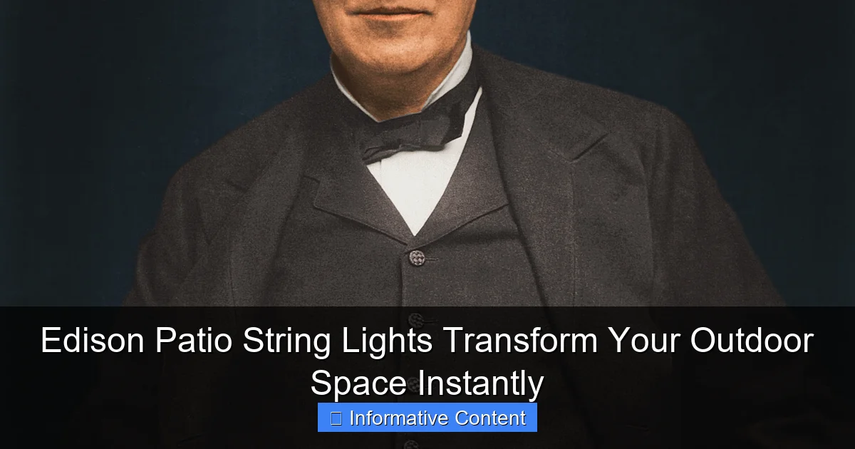 Edison Patio String Lights Transform Your Outdoor Space Instantly