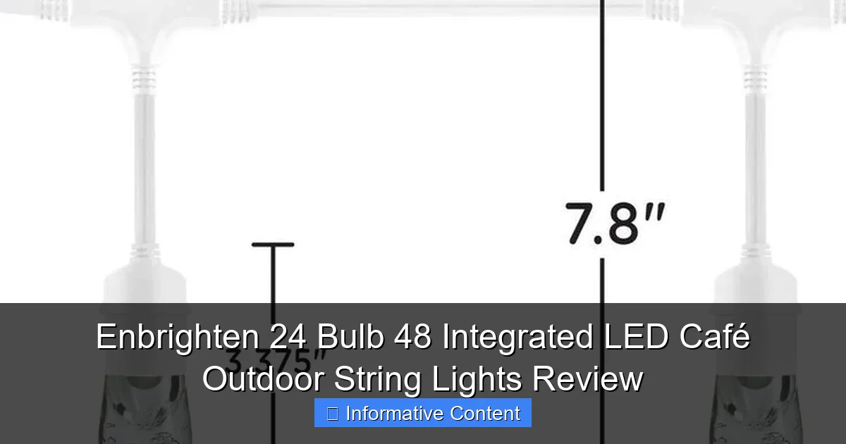 Enbrighten 24 Bulb 48 Integrated LED Café Outdoor String Lights Review
