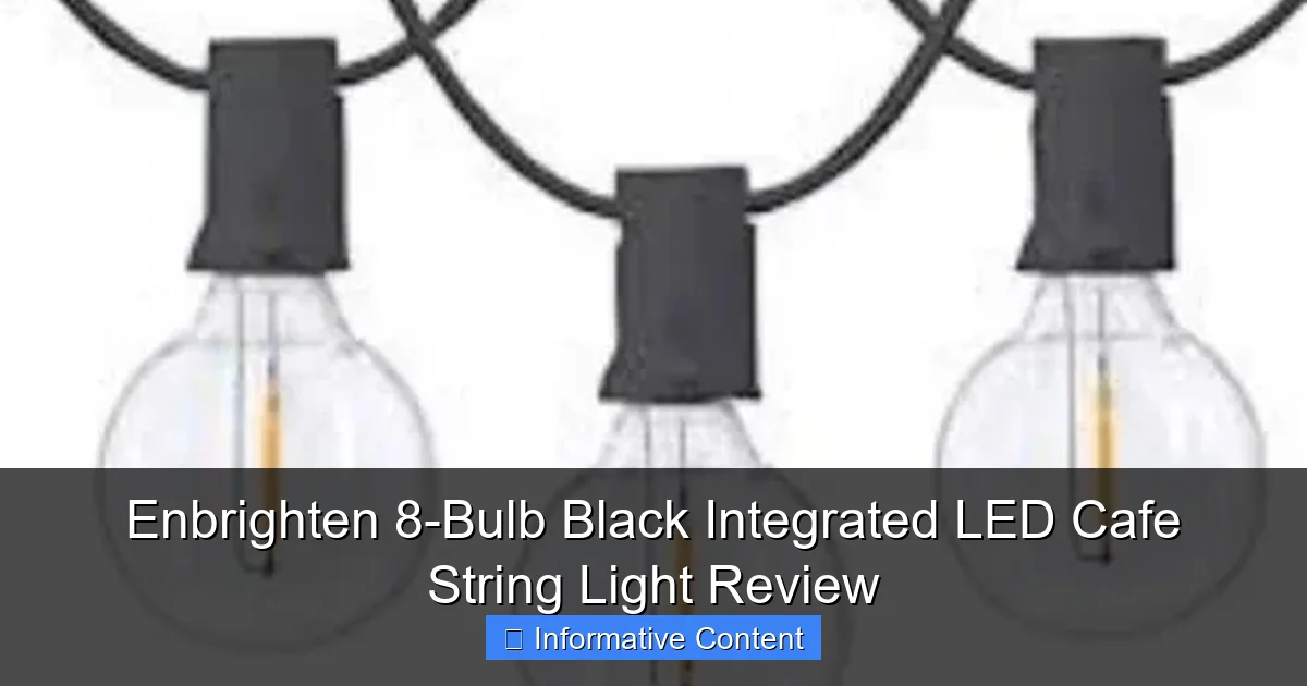 Enbrighten 8-Bulb Black Integrated LED Cafe String Light Review