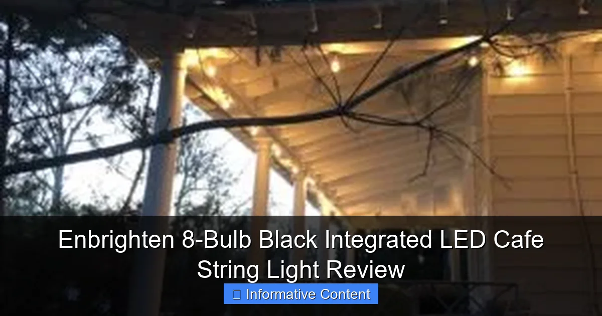 Enbrighten 8-Bulb Black Integrated LED Cafe String Light Review