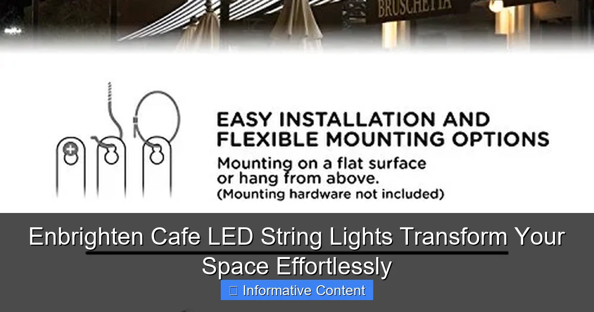 Enbrighten Cafe LED String Lights Transform Your Space Effortlessly