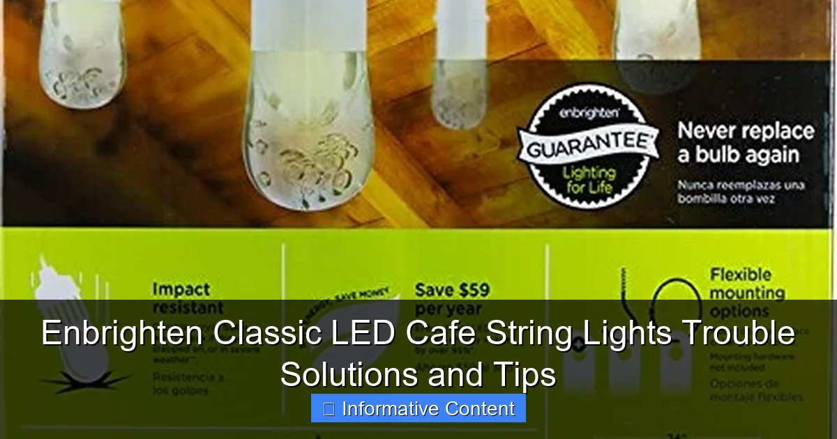 Enbrighten Classic LED Cafe String Lights Trouble Solutions and Tips