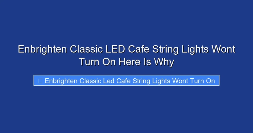 Enbrighten Classic LED Cafe String Lights Wont Turn On Here Is Why