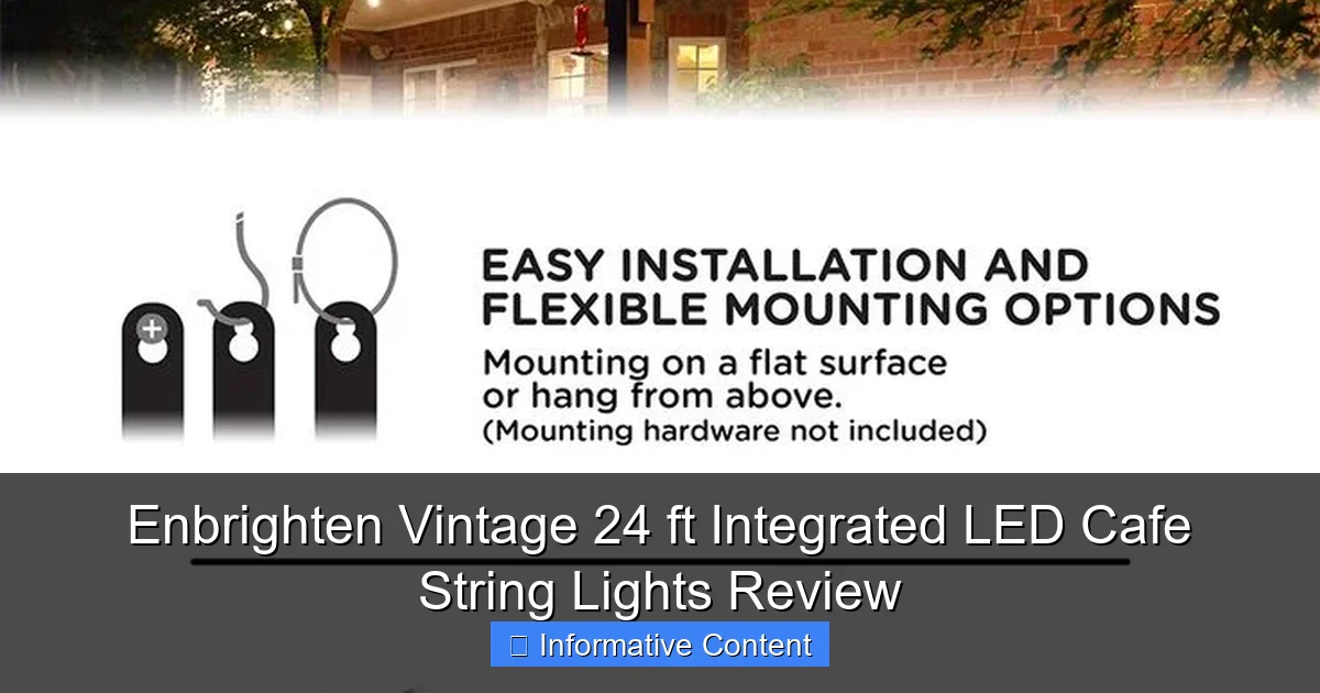 Enbrighten Vintage 24 ft Integrated LED Cafe String Lights Review