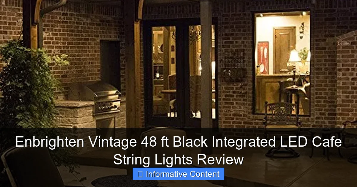 Enbrighten Vintage 48 ft Black Integrated LED Cafe String Lights Review