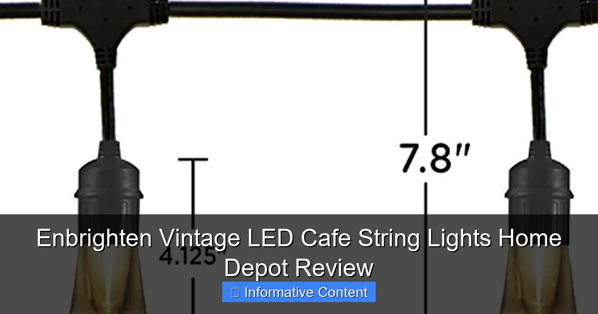 Enbrighten Vintage LED Cafe String Lights Home Depot Review