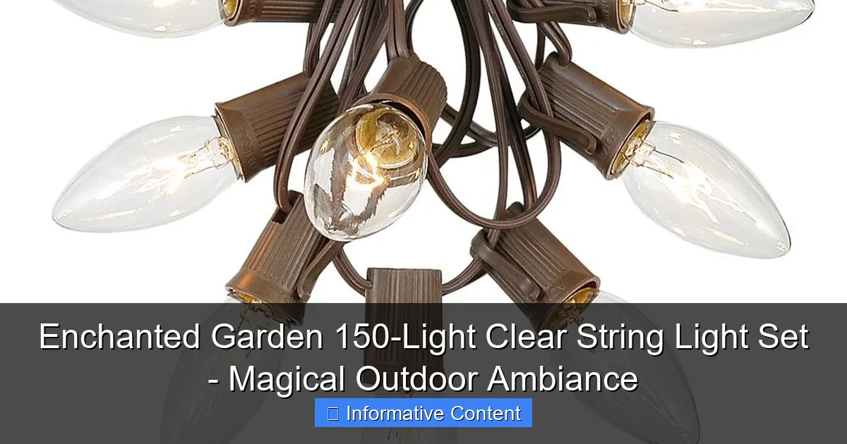 Enchanted Garden 150-Light Clear String Light Set - Magical Outdoor Ambiance