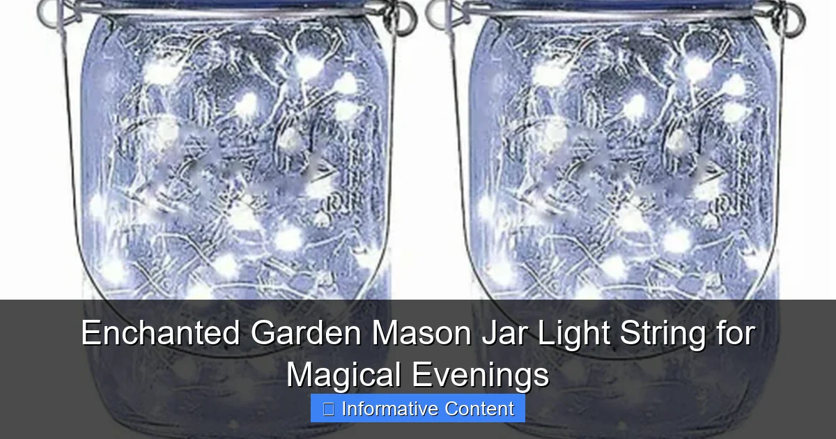 Enchanted Garden Mason Jar Light String for Magical Evenings