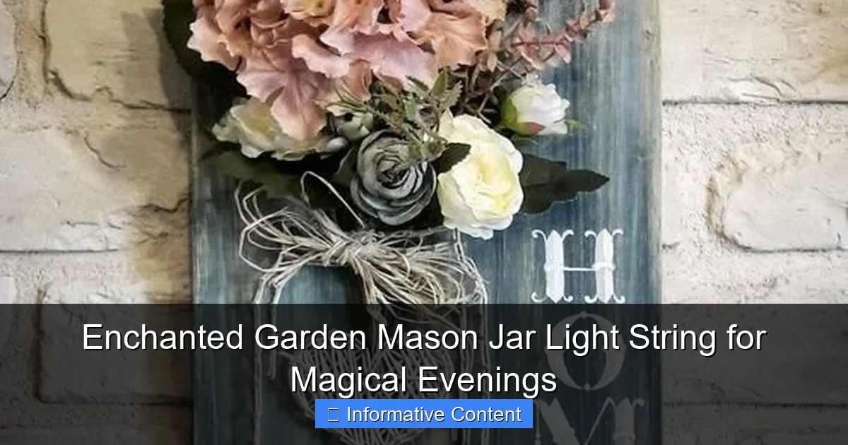 Enchanted Garden Mason Jar Light String for Magical Evenings