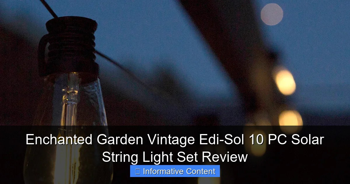 Enchanted Garden Vintage Edi-Sol 10 PC Solar String Light Set Review