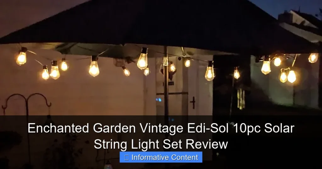 Enchanted Garden Vintage Edi-Sol 10pc Solar String Light Set Review