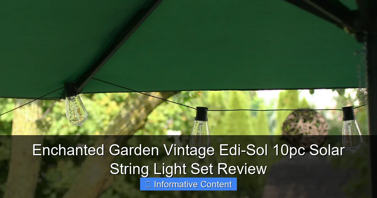 Enchanted Garden Vintage Edi-Sol 10pc Solar String Light Set Review