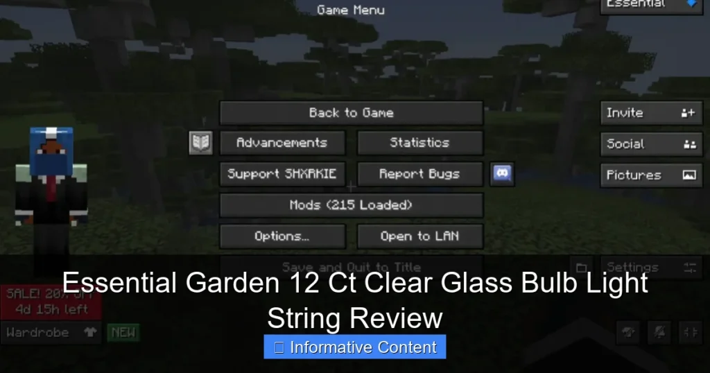Essential Garden 12 Ct Clear Glass Bulb Light String Review