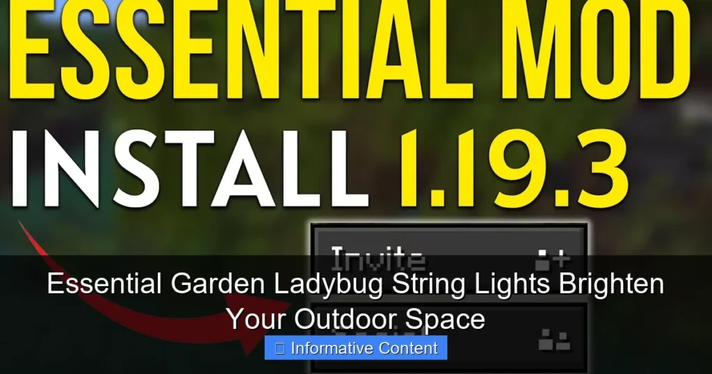 Essential Garden Ladybug String Lights Brighten Your Outdoor Space