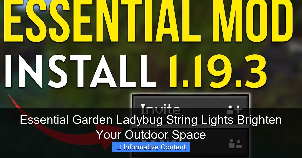 Essential Garden Ladybug String Lights Brighten Your Outdoor Space