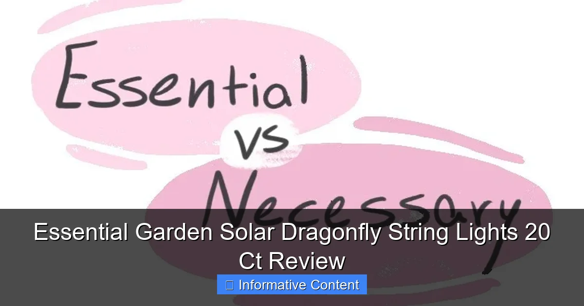 Essential Garden Solar Dragonfly String Lights 20 Ct Review