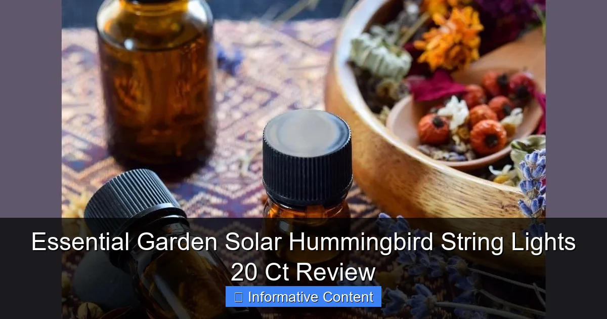 Essential Garden Solar Hummingbird String Lights 20 Ct Review