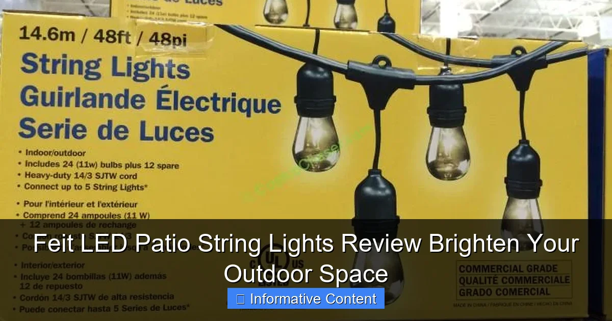 Feit LED Patio String Lights Review Brighten Your Outdoor Space