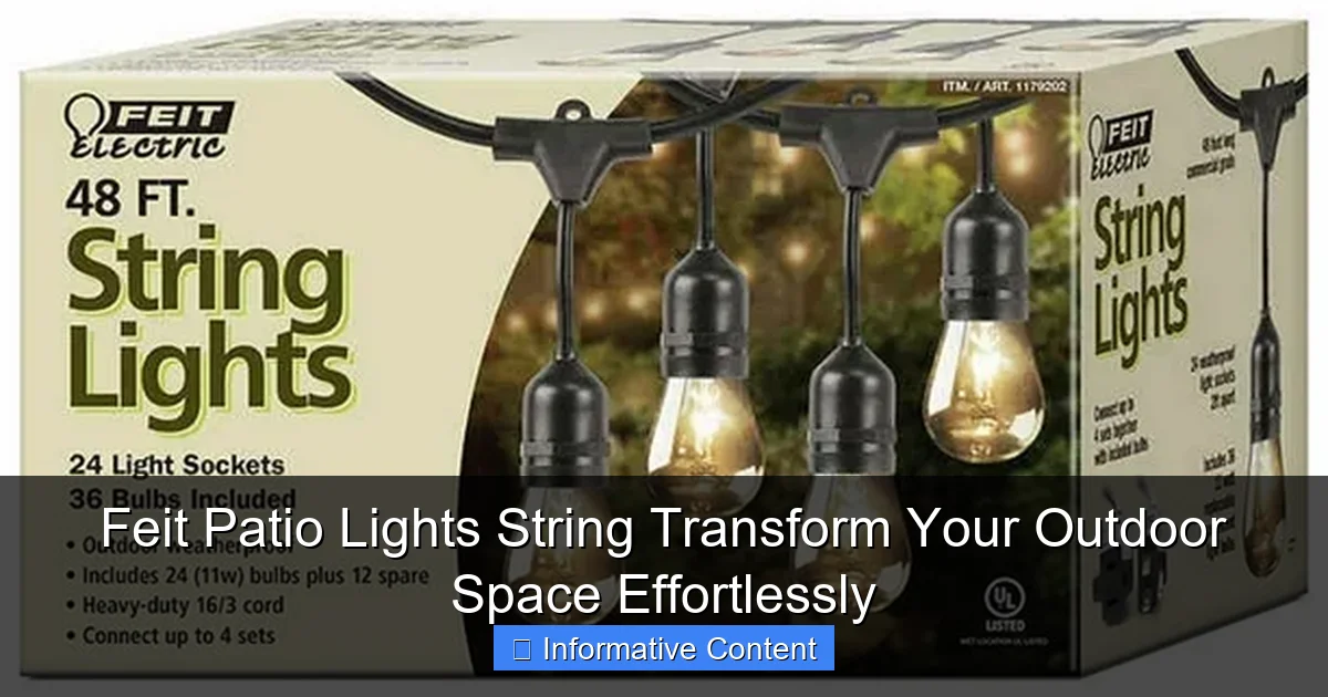 Feit Patio Lights String Transform Your Outdoor Space Effortlessly