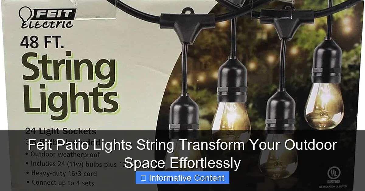 Feit Patio Lights String Transform Your Outdoor Space Effortlessly