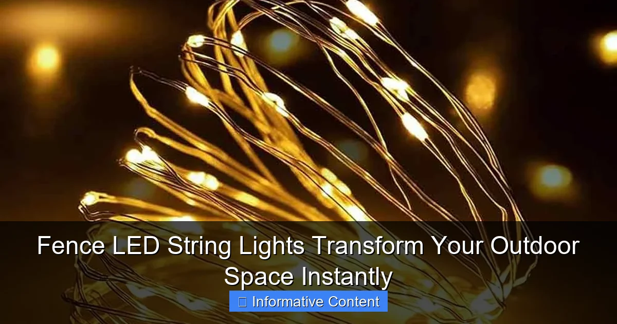 Fence LED String Lights Transform Your Outdoor Space Instantly