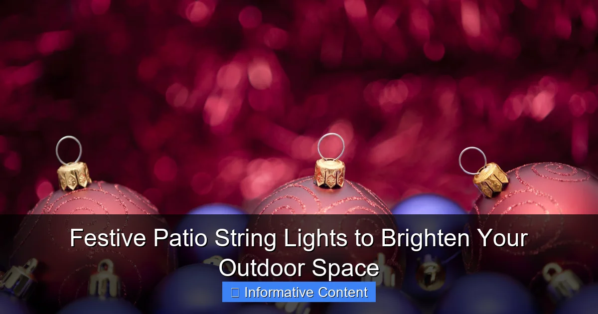 Festive Patio String Lights to Brighten Your Outdoor Space