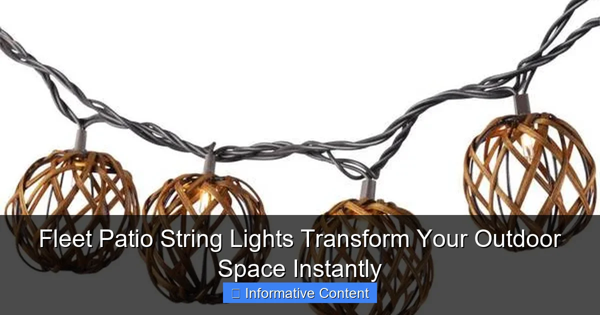 Fleet Patio String Lights Transform Your Outdoor Space Instantly