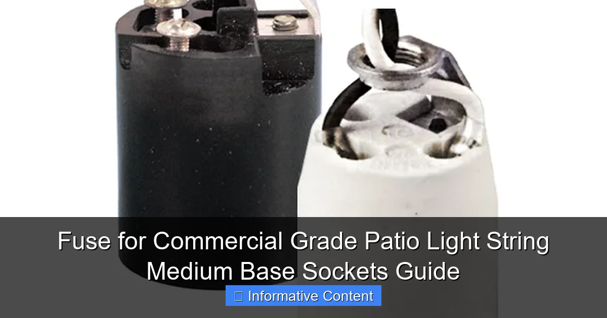 Fuse for Commercial Grade Patio Light String Medium Base Sockets Guide