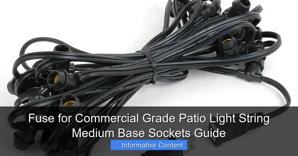 Fuse for Commercial Grade Patio Light String Medium Base Sockets Guide