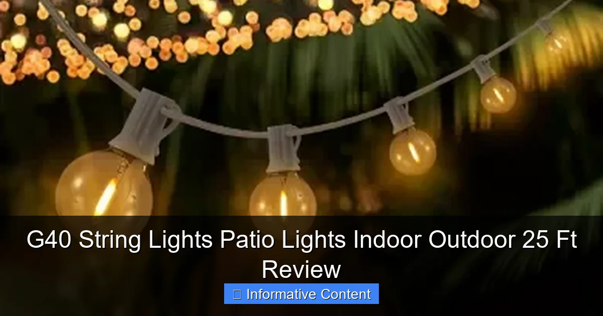 G40 String Lights Patio Lights Indoor Outdoor 25 Ft Review