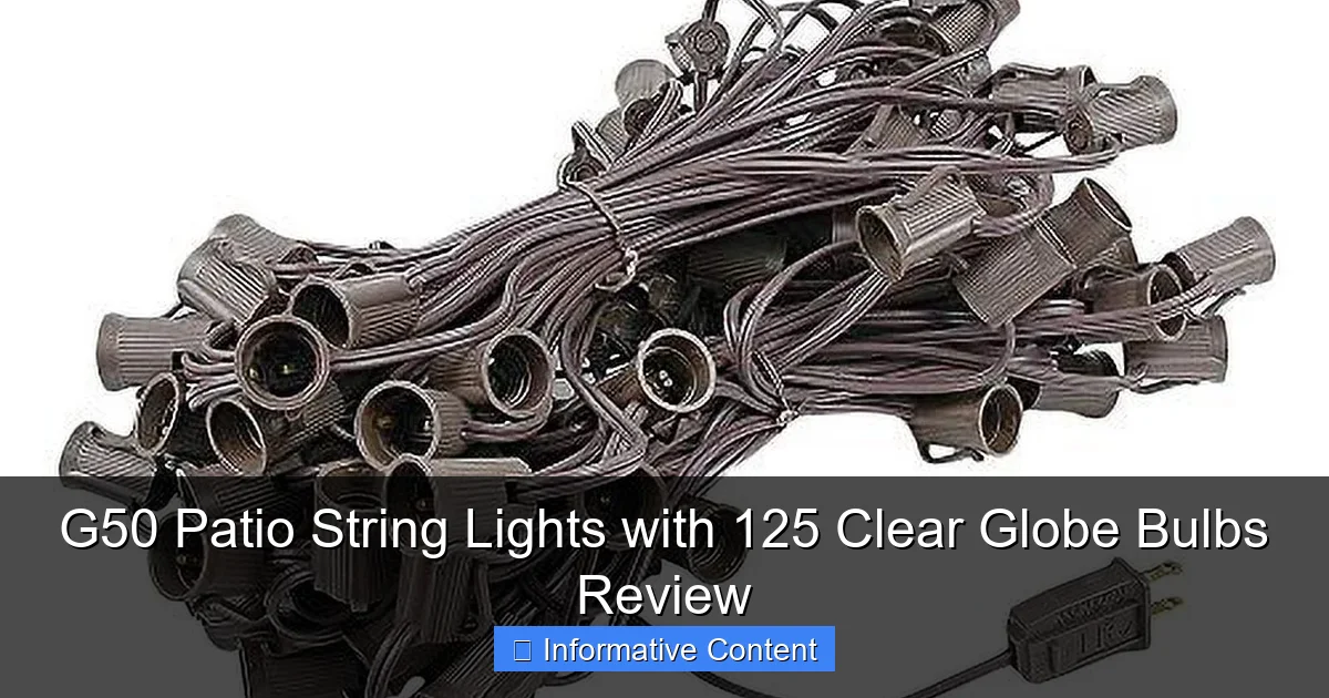 G50 Patio String Lights with 125 Clear Globe Bulbs Review