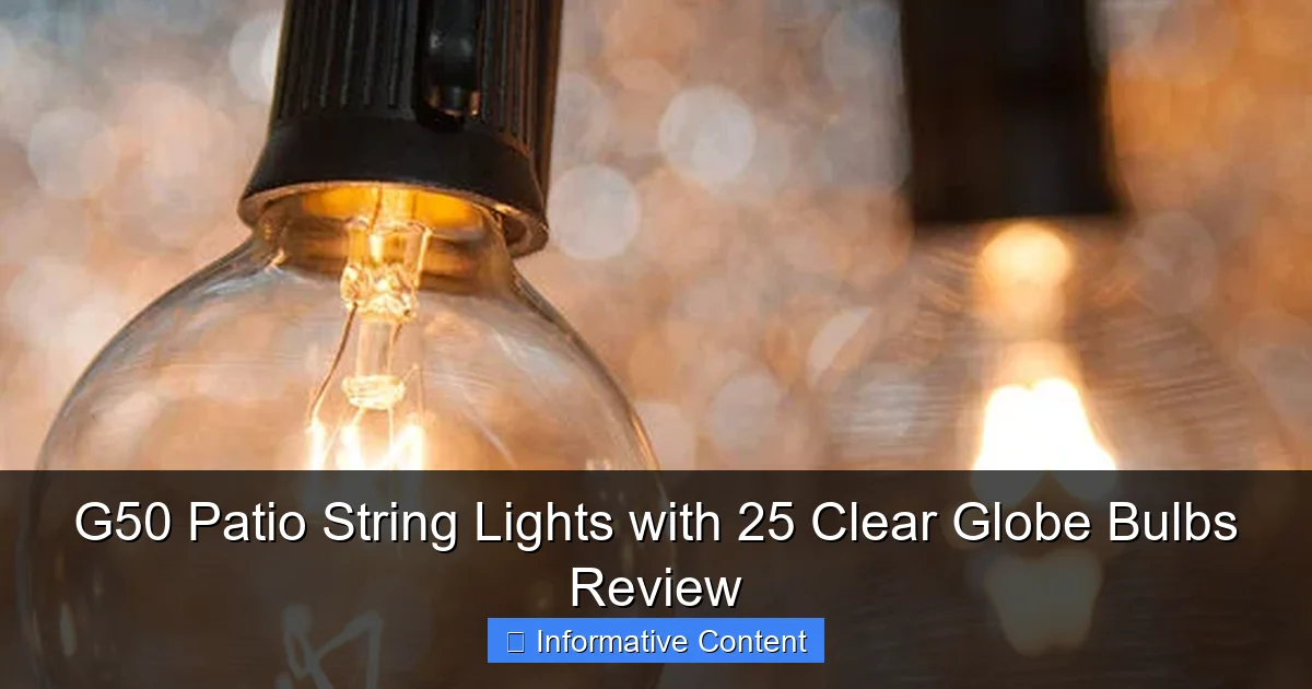 G50 Patio String Lights with 25 Clear Globe Bulbs Review