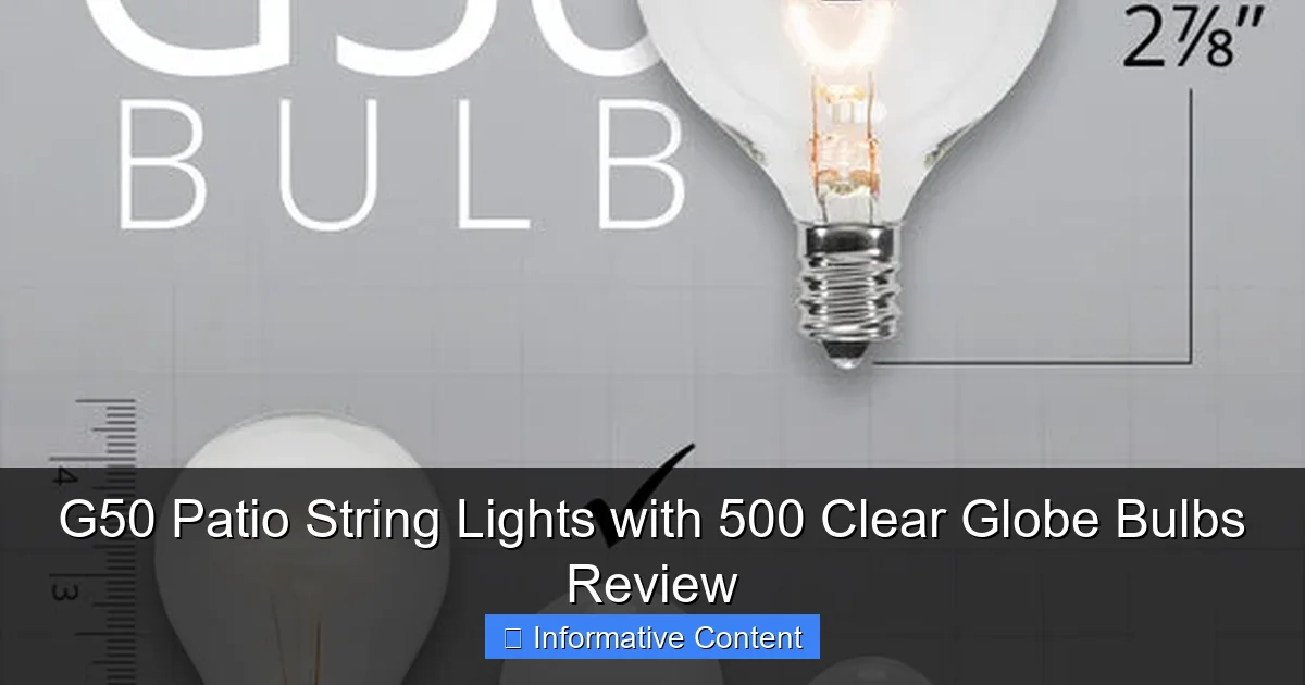 G50 Patio String Lights with 500 Clear Globe Bulbs Review